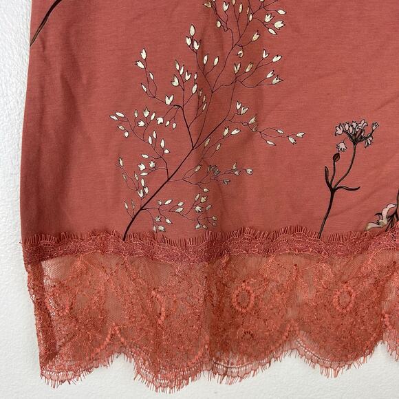 Soft Surroundings Terracotta Floral Lace Tank Top - Picture 5 of 6